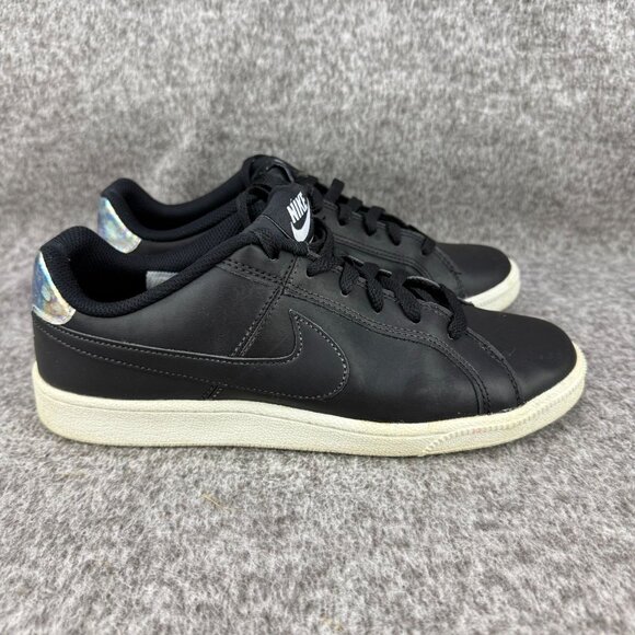 ✅ Womens 8.5 Nike Court Royale Low Top Shoes Trainers Black/iridescent Sneakers - Picture 1 of 13